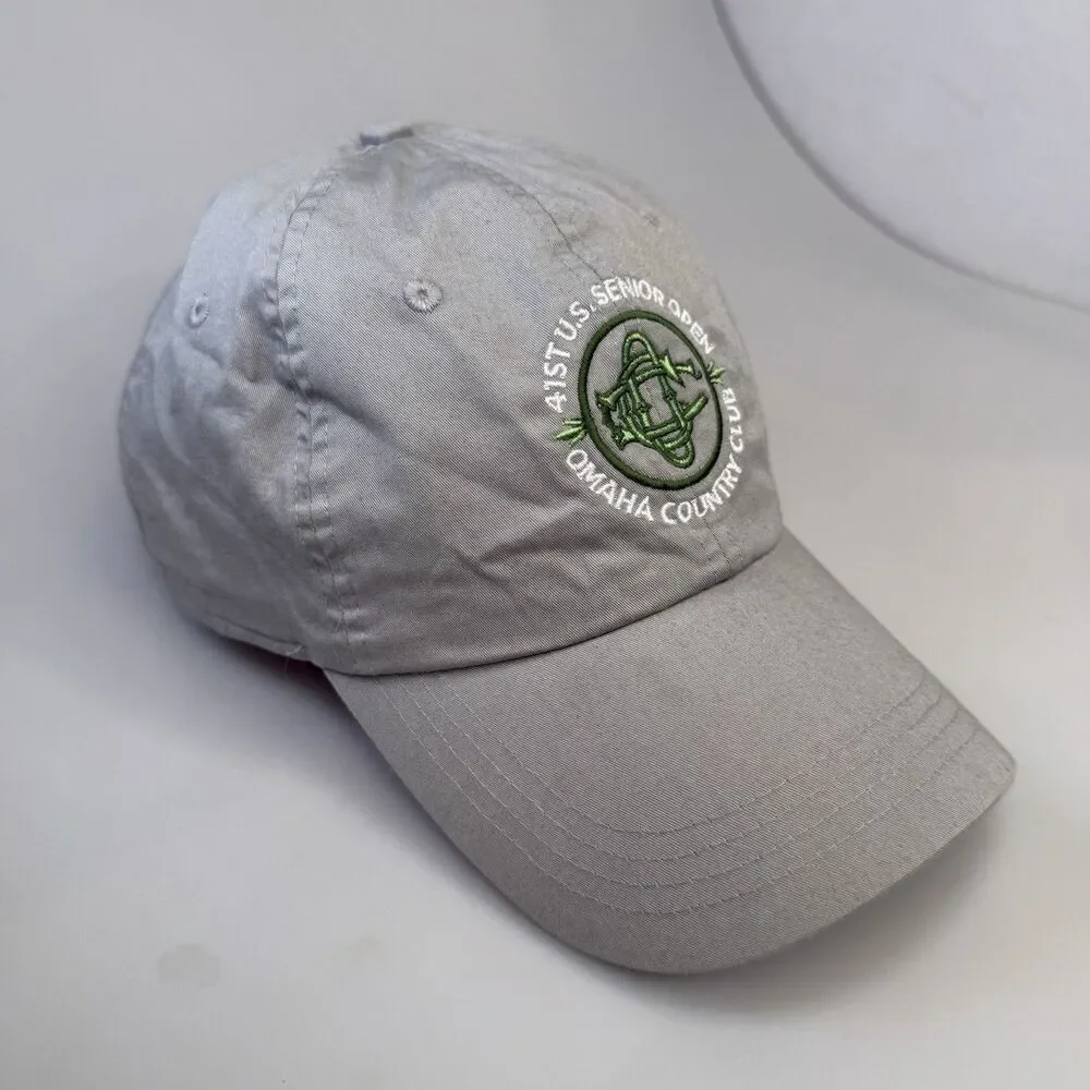 41st Senior Open Omaha C.C. Ahead Cap Lightweight Strapback Hook&Loop EUC